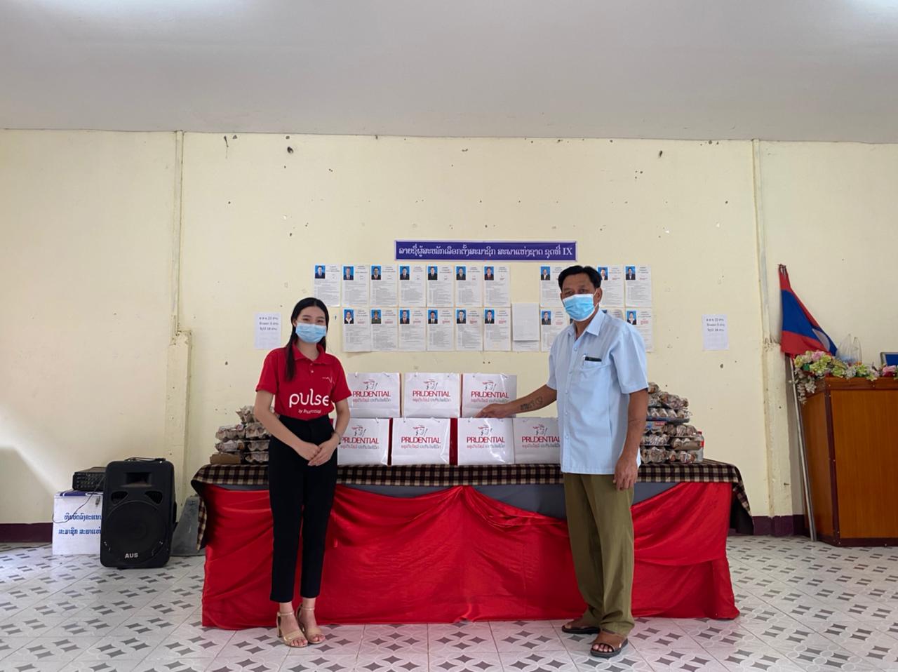 Prudential Laos Donates Relief Supplies