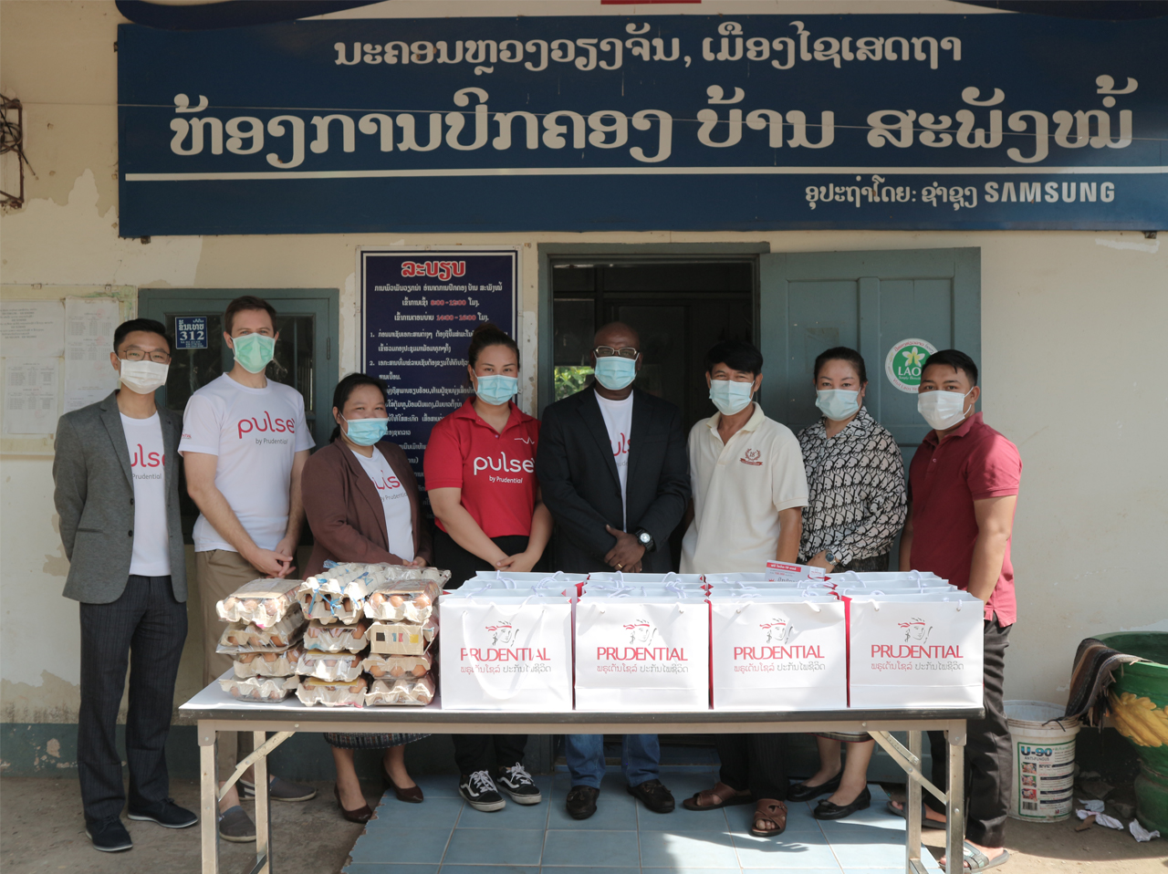 Prudential Laos Donates Relief Supplies