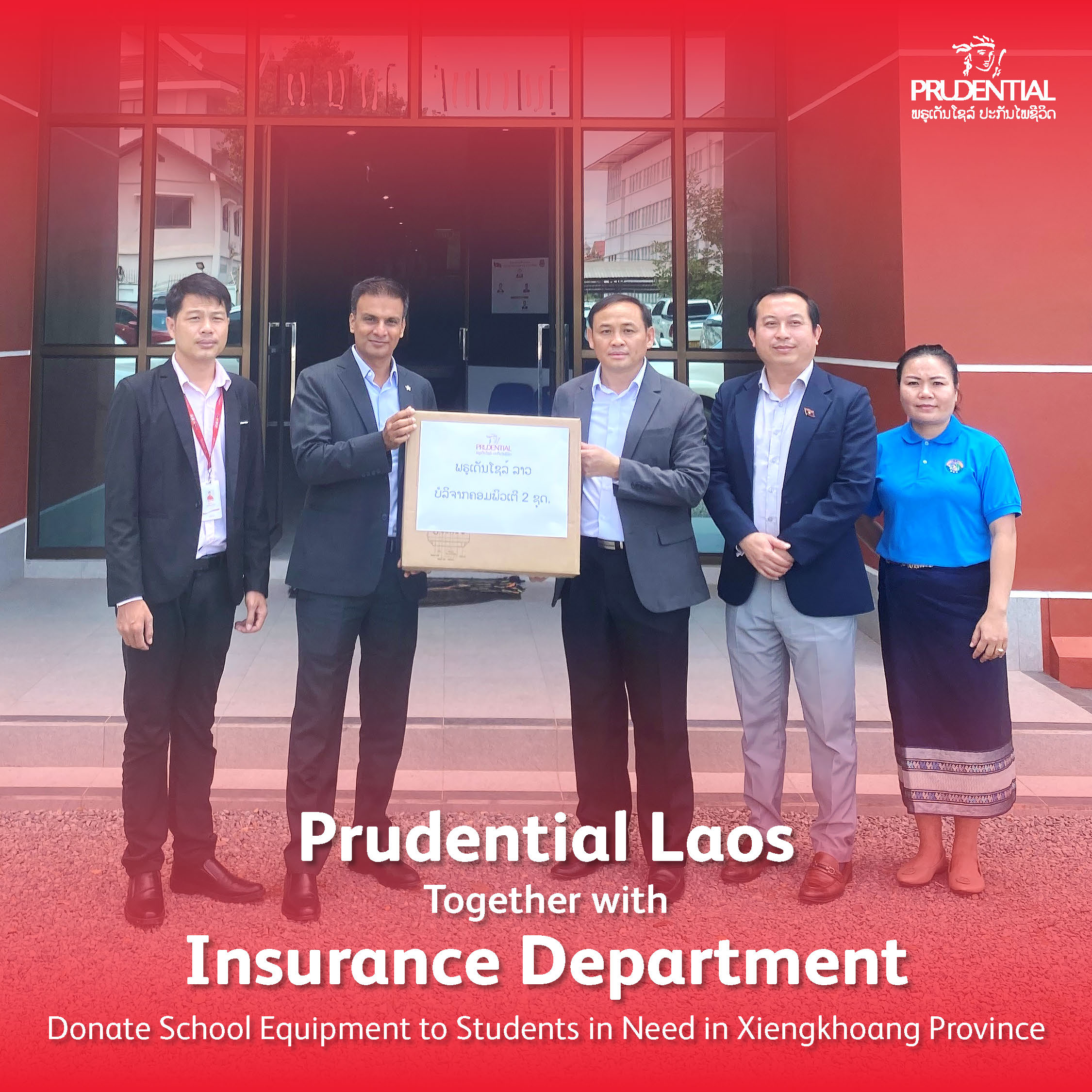 Prudential Laos donate in Xiengkhoang Province