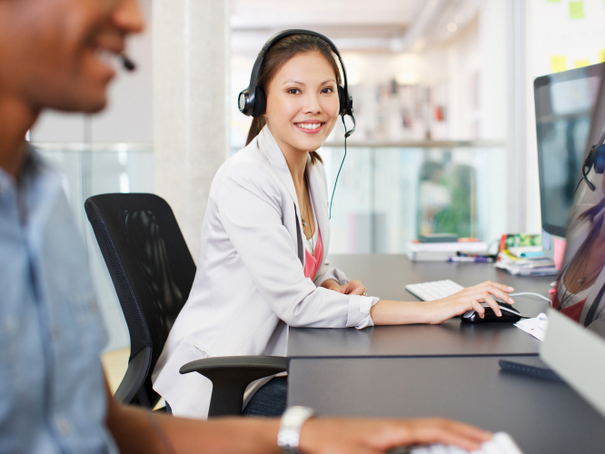 Customer service lady